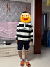 李寧童裝兒童衛衣男女小大童POLO領(lǐng)撞色條紋套頭運動(dòng)上衣160YWDV183-1 曬單實(shí)拍圖