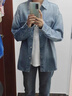森馬（Semir）襯衫男純棉牛仔外套復古水洗2025春季上衣時(shí)尚百搭潮109125105103 曬單實(shí)拍圖