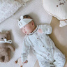 貝比嬰兒連體衣春秋季純棉新生兒衣服初生寶寶長(cháng)袖哈衣爬服四季款 曬單實(shí)拍圖