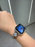 viue適用iwatch10表帶S9蘋(píng)果手表applewatch11夏季S10新款智能S8水鉆真皮金屬S7透氣S6代SE女高級腕帶 【四葉花水鉆拼皮】-銀-奶白皮+銀色連接器 38/40/41/十代4 曬單實(shí)拍圖