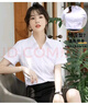 高紳風(fēng)度短袖襯衫女士襯衣夏季商務(wù)修身職業(yè)正裝白色免燙工裝通勤工作服 方·領(lǐng)純白色【到貨快】 37 /L碼 曬單實(shí)拍圖