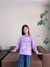 真維斯女童套裝秋季兒童衛(wèi)衣百褶裙中大童秋裝女孩jk裙春秋學(xué)院風(fēng)童裝 白 彩虹小狗+黑 110 曬單實(shí)拍圖
