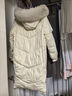 簡(jiǎn)輕逸白色長(cháng)款棉服女2025新款冬季棉襖夾棉厚外套棉衣高級感時(shí)尚襖子 白色連帽牛角扣加長(cháng)款面包棉服 S 【建議90-120斤】 曬單實(shí)拍圖