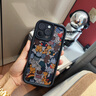 圣圖朗適用蘋(píng)果16promax手機殼新款iphone14高級感15pro卡通12滿(mǎn)屏復古動(dòng)物11潮8plus可愛(ài)女軟13掛繩全包 高孔-金鋼砂黑色-滿(mǎn)屏復古動(dòng)物  iPhone 16 pro max 曬單實(shí)拍圖