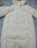 紅袖溫暖立領(lǐng)羽絨服冬季2024新款女裝啞光插肩雙拉鏈連帽寬松長(cháng)款外套 米白004 L 曬單實(shí)拍圖