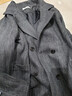 皮爾卡丹（pierre cardin）24年秋冬新款韓版時(shí)尚人字紋毛呢外套女士寬松顯瘦西裝呢子大衣 黑灰色內里 常規 3XL 建議145-160斤 曬單實(shí)拍圖