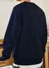 安踏運動(dòng)衛衣男秋冬季款寬松舒適加絨套頭衫男士跑步長(cháng)袖t恤健身外套 【加薄絨款】8703-7純藏青 L (175) 適合120-140斤 曬單實(shí)拍圖