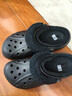 卡駱馳（CROCS）秋冬新品休閑鞋秋冬洞洞鞋貝雅暖絨暖棉|206633 黑/黑-060 (建議買(mǎi)大一碼) 43 (270mm) 曬單實(shí)拍圖