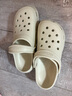 名創(chuàng  )優(yōu)品（MINISO）洞洞鞋女男夏季外穿沙灘涼鞋防滑厚底踩屎感包頭涼拖鞋骨白38-39 曬單實(shí)拍圖
