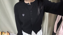 UR2025秋季新款女裝簡(jiǎn)約休閑亮片裝飾針織開(kāi)衫UWB950011 黑色 L 曬單實(shí)拍圖