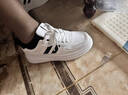 森馬男鞋秋季2025新款軟底舒適低幫小白鞋子男女青少年百搭耐磨休閑鞋 【升級款】白黑 41 曬單實(shí)拍圖