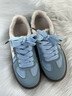 回力女鞋加絨板鞋女冬季棉鞋新款加絨加厚保暖厚底百搭休閑運動(dòng)鞋棉鞋 淺藍/米 【時(shí)尚新寵】 37 曬單實(shí)拍圖