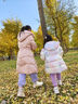 迪士尼新國標兒童羽絨服外套2025冬季新款連帽炫彩中長款洋氣上衣服童裝 紫色 90白鴨絨 均碼 120cm 充絨量約106g 曬單實拍圖