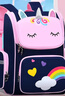 萬(wàn)佳臻 背包女孩書(shū)包小學(xué)生幼兒園1到3兒童女童一年級大容量卡通雙肩包 獨角獸書(shū)包【寶藍粉-中號】 曬單實(shí)拍圖