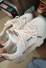 唐獅（TonLion）女鞋春季厚底老爹鞋女士韓版鞋子女學(xué)生運動(dòng)小白鞋 米色網(wǎng)面 35碼 曬單實(shí)拍圖