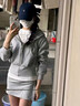 京多夢(mèng)灰色短款收腰連帽衛衣女2026春秋新款美式百搭顯瘦設計感開(kāi)衫外套 灰色 M （85-100斤） 曬單實(shí)拍圖