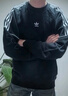 adidas廓形法式毛圈布運(yùn)動(dòng)圓領(lǐng)衛(wèi)衣套頭衫男裝秋季阿迪達(dá)斯三葉草 黑色   L 曬單實(shí)拍圖