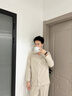 貓人純棉睡衣男士秋冬100全棉長(cháng)袖長(cháng)褲開(kāi)衫簡(jiǎn)約高級輕奢家居服套裝 淺灰色 【100%新疆棉，親膚柔軟】 XL 【推薦體重135-155斤】 曬單實(shí)拍圖