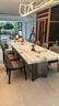 笛央高端亮光巖板餐桌長(cháng)方形潘多拉輕奢現代簡(jiǎn)約大戶(hù)型意式家用餐桌椅 2.4米巖板餐桌+6椅 曬單實(shí)拍圖