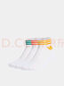 adidas經(jīng)典舒適三條紋短筒及踝襪子男女阿迪達(dá)斯官方三葉草 白色/橙黃/深黃/綠色 3942 曬單實(shí)拍圖