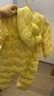 巴拉巴拉童裝嬰兒連體衣輕薄羽絨服寶寶衣服2025冬裝抱衣爬服男童女童萌趣 黃色雪人-白鴨絨 90 cm-充絨量47g 曬單實(shí)拍圖