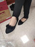 啄木鳥(niǎo)軟底平跟豆豆鞋2025新款秋冬季尖頭淺口平底毛毛鞋毛球孕婦單鞋潮 黑色 37 偏小一碼 曬單實(shí)拍圖