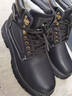 紅蜻蜓馬丁靴男冬季加絨真皮羊毛男士英倫皮靴子潮工裝高幫皮鞋保暖棉鞋 黑色加絨款 40 曬單實(shí)拍圖