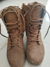 際華三零六六新式棕色作戰靴男作戰鞋高幫輕便側拉鏈登山鞋防砸耐磨真皮戶(hù)外靴 【旗艦款棕色靴-兩雙鞋墊】 43 碼（265） 曬單實(shí)拍圖