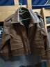 皮爾卡丹（pierre cardin）24年新款皮衣女春秋休閑外套短款寬松時(shí)尚洋氣皮衣夾克小個(gè)子外套 咖色 M 建議95-105斤左右 曬單實(shí)拍圖