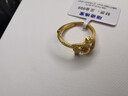 瑞諾黃金玫瑰與蛇戒指女新款蛇年999足金戒子生日禮物送女友 黃金靈蛇與玫瑰戒指（實(shí)心）/重約4.6G 曬單實(shí)拍圖