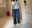 森馬（Semir）短袖T恤女短款字母插肩袖緊身2025夏季時(shí)尚燙鉆衣服109325100028 曬單實(shí)拍圖