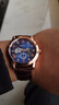 沃凱全自動(dòng)機芯械男士手表高檔日歷石英表男款潮流時(shí)尚手表男名表 時(shí)尚款藍面 曬單實(shí)拍圖