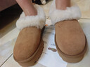 UGG秋季女士舒適茸茸毛鞋領(lǐng)厚底圓頭休閑懶人毛毛鞋 1166733 CHE | 栗色 38 鞋款偏小，建議拍大一碼 曬單實(shí)拍圖