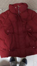 皮爾卡丹九江紅色羽絨服女2026新款秋冬季大碼超加厚棉大衣平湖夾棉外套 酒紅色 XL 120-135斤 曬單實(shí)拍圖