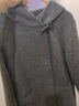 Teenie Weenie【趙露思同款】小熊綿羊毛混紡牛角扣雙面毛呢大衣女 灰色 M (165) 曬單實(shí)拍圖
