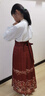 瑜尚臻品馬面裙女童長袖春秋季兒童漢服新款古風(fēng)套裝女孩中國風(fēng)古裝 【上衣+紅色鳳儀裙（加項(xiàng)鏈）】 160cm 曬單實(shí)拍圖