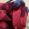 恒源祥圍巾女秋冬季高檔禮品圍巾披肩兩用時(shí)尚雙面保暖流蘇長(cháng)款圍脖潮 (向日葵)酒紅 曬單實(shí)拍圖