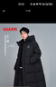 鴨鴨王一博同款312g充絨反季羽絨服長(cháng)款男女極寒加厚冬季保暖外套HY 青光黑色-YE4B001056A L 曬單實(shí)拍圖