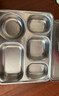 宇太（YUTAI）304不銹鋼餐盤(pán)飯盒帶蓋五格加深食堂分格快餐盤(pán)碗勺筷套裝 S5TG 曬單實(shí)拍圖