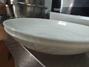 嘉蘭純白骨瓷碗單個(gè)家用飯碗大小號創(chuàng  )意歐式浮雕餐具碗碟陶瓷面碗 8英寸飯盤(pán) 曬單實(shí)拍圖