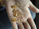 謝瑞麟（TSL）黃金耳環(huán)錦帶花系列耳飾婚嫁結婚禮物YS409 約2.3g 曬單實(shí)拍圖