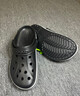 卡駱馳（CROCS）洞洞鞋貝雅卡駱班輕便耐磨一腳蹬休閑鞋|205089 黑色/白色-066 41 /42(260mm) 曬單實(shí)拍圖