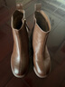 百麗（Belle）羊皮氣質(zhì)時(shí)裝靴女商場(chǎng)同款粗跟冬季通勤短靴3A645DD4預售 棕色-絨里 37 (235mm) 曬單實(shí)拍圖