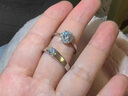 DRAGBOLL鉆戒女莫桑石純銀戒指表白求婚結婚紀念日婚戒送女友生日禮物 定制聯(lián)系客服 曬單實(shí)拍圖