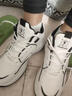 AJKI輕奢潮牌高幫男鞋2026春夏季新款運動(dòng)鞋子男皮面防水休閑球鞋男 白灰F18【皮面款】 42 曬單實(shí)拍圖