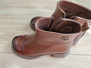 意爾康女靴復古秋冬棕色短靴女百搭粗跟瘦瘦靴 26662W 棕色    37    曬單實(shí)拍圖