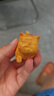 木雕現代童趣可愛(ài)簡(jiǎn)約傲嬌招財小貓手把件文玩隨身盤(pán)玩動(dòng)物 金檀木招財貓約6公分 曬單實(shí)拍圖