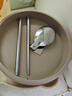 沃德百惠（WORTHBUY）304不銹鋼便攜碗輔食碗戶(hù)外碗筷套裝兒童筷子勺子套裝折疊碗 米棕 曬單實(shí)拍圖