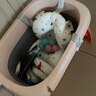 世紀寶貝（babyhood）兒童洗澡桶嬰幼兒浴桶寶寶新生兒游泳泡澡桶小孩可折疊浴缸洗澡盆 【升級款】陽(yáng)光橙+浴墊(贈禮包) 曬單實(shí)拍圖
