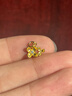 沃爾金足金999黃金吊墜點鉆小滴溜鑲嵌小金象小金花掛墜泡泡手串DIY配件 0.8g,小桂花吊墜-多退少補 曬單實拍圖